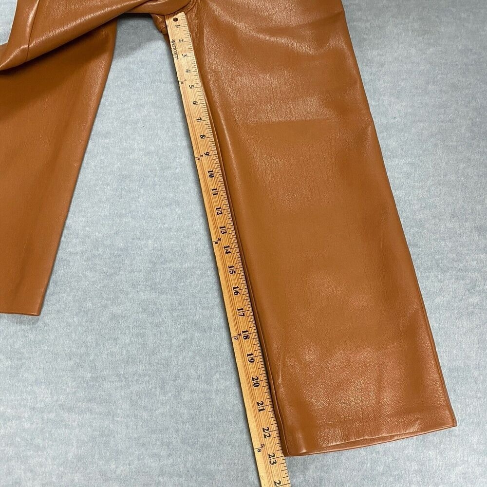 Aritzia Wilfred Women 2 Melina High Waisted Vegan Leather Pant Academia Spring - Picture 13 of 15